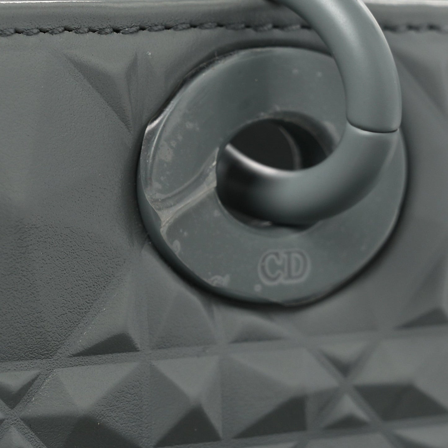 Calfskin Cannage Diamond Medium Lady D-Joy Grey