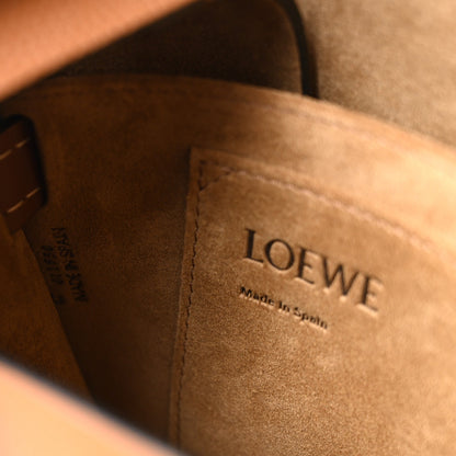 Grained Calfskin Small Gate Crossbody Bag Caramel Pecan