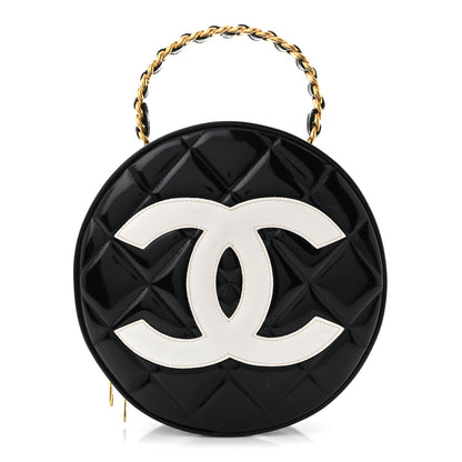 Patent CC Round Vanity Case Black