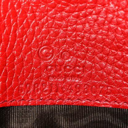 Pebbled Calfskin Soho Wallet on Chain Tabasco Red
