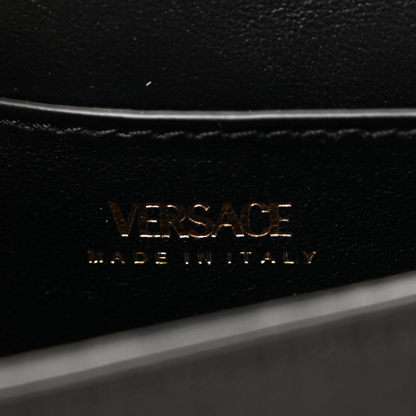 Satin Crystal La Medusa Pouch On Chain Black