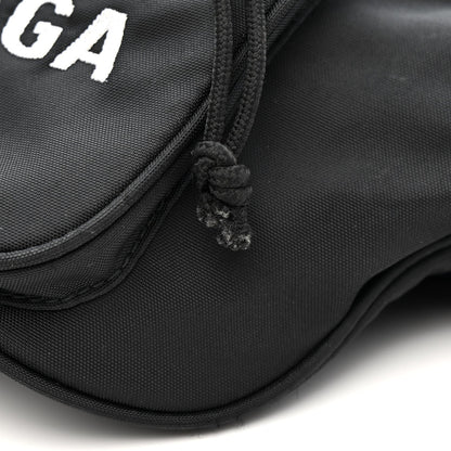 Recycled Sport Nylon Logo Embroidered Wheel Beltpack Black
