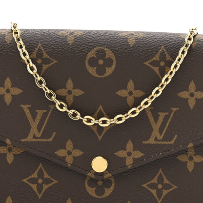 Monogram Pochette Felicie Chain Wallet Fuchsia