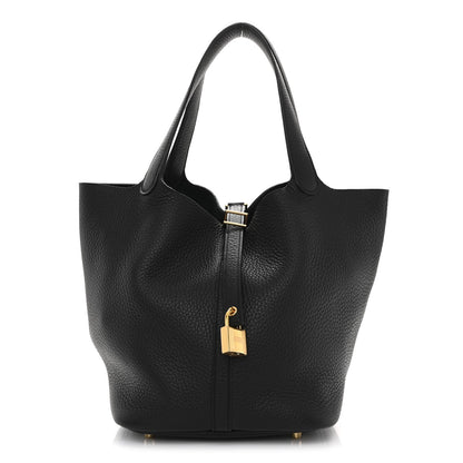Taurillon Clemence Picotin Lock 22 MM Black