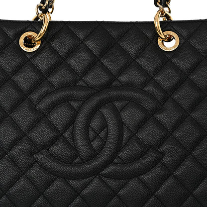 Caviar Quilted XL Grand Shopping Tote GST Black