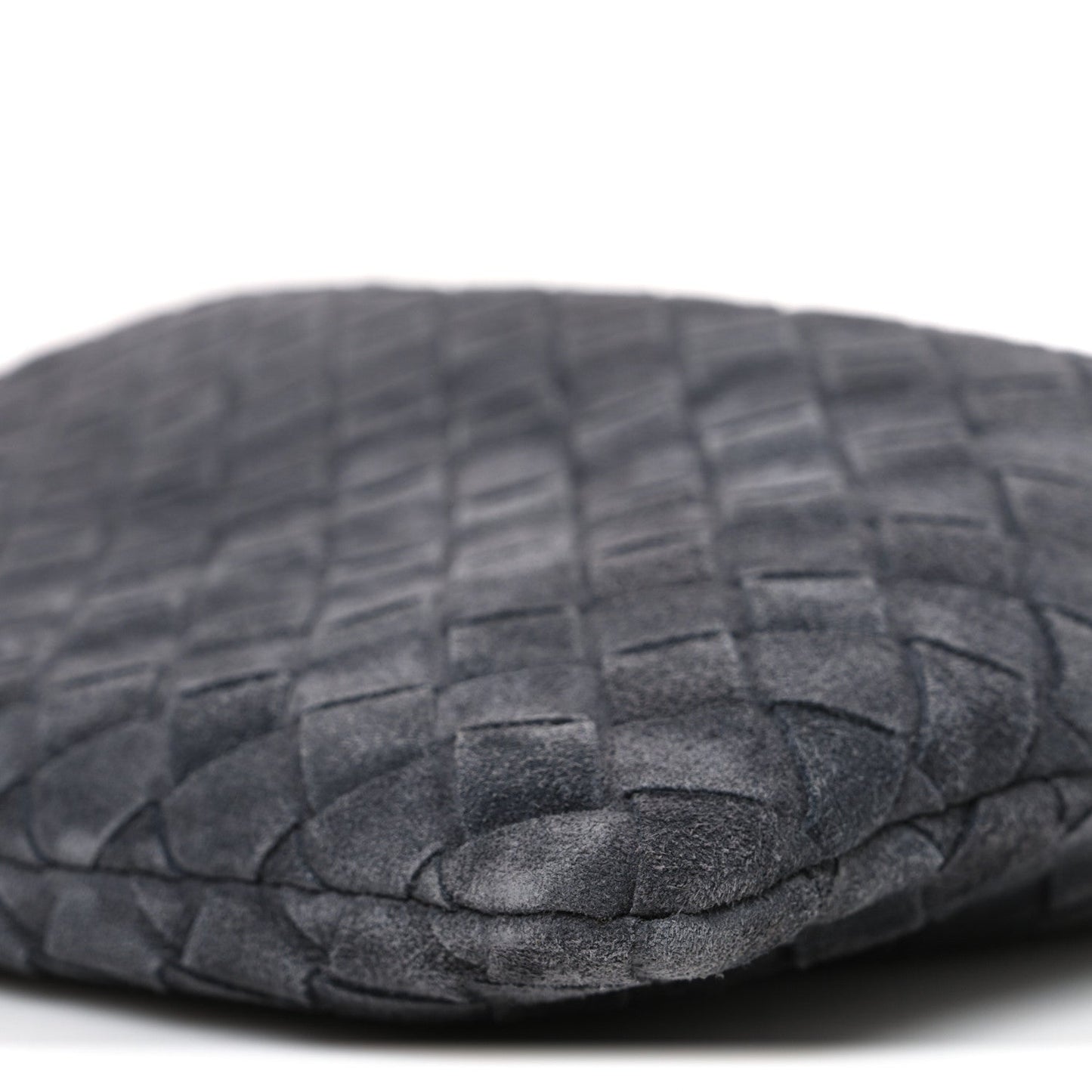 Suede Calfskin Intrecciato Medium Dustbag Grey