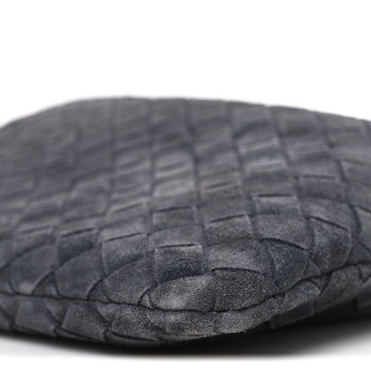 Suede Calfskin Intrecciato Medium Dustbag Grey