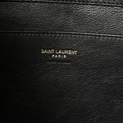 Grained Lambskin Cassandre Envelope Pouch Black