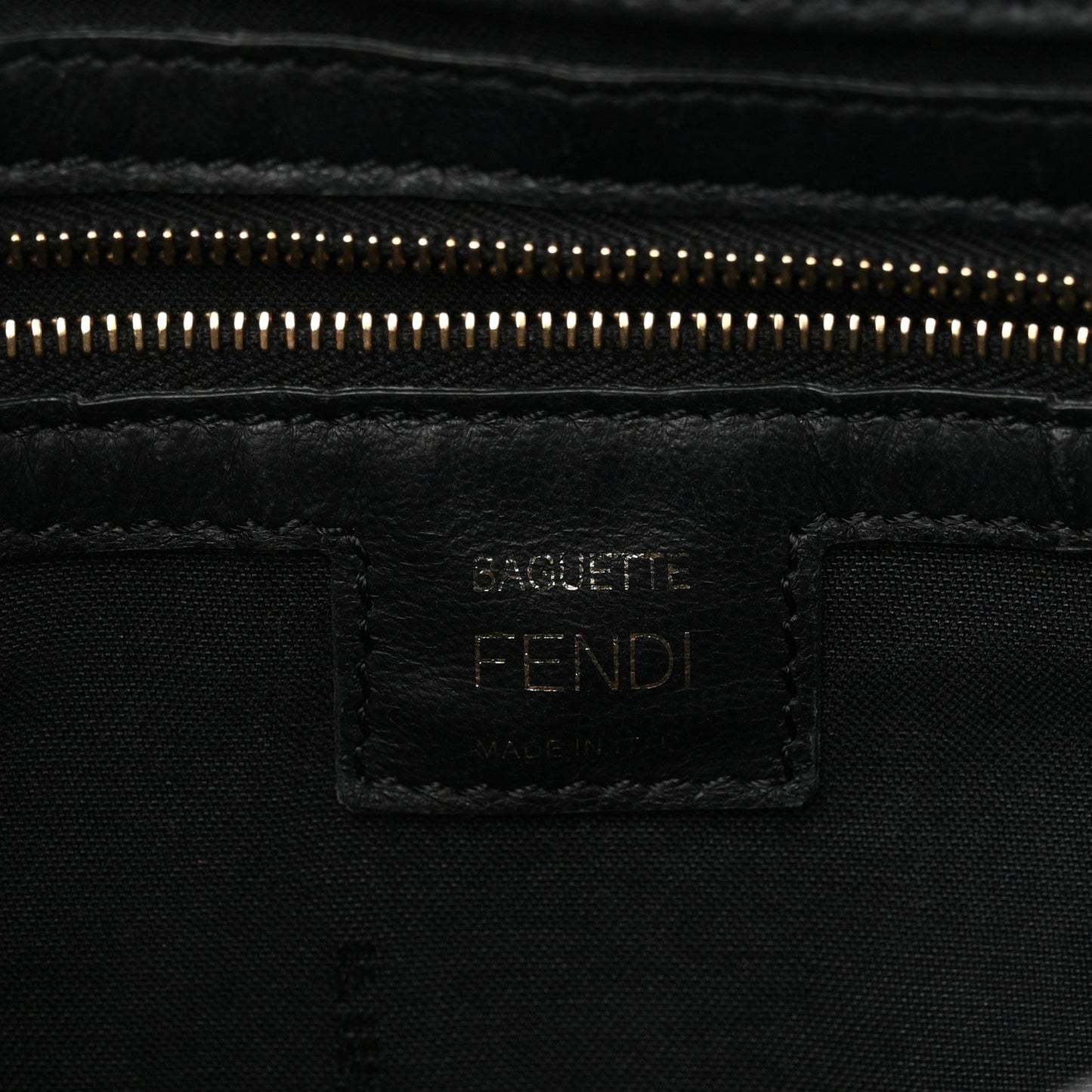 Nappa FF 1974 Embossed Baguette Black