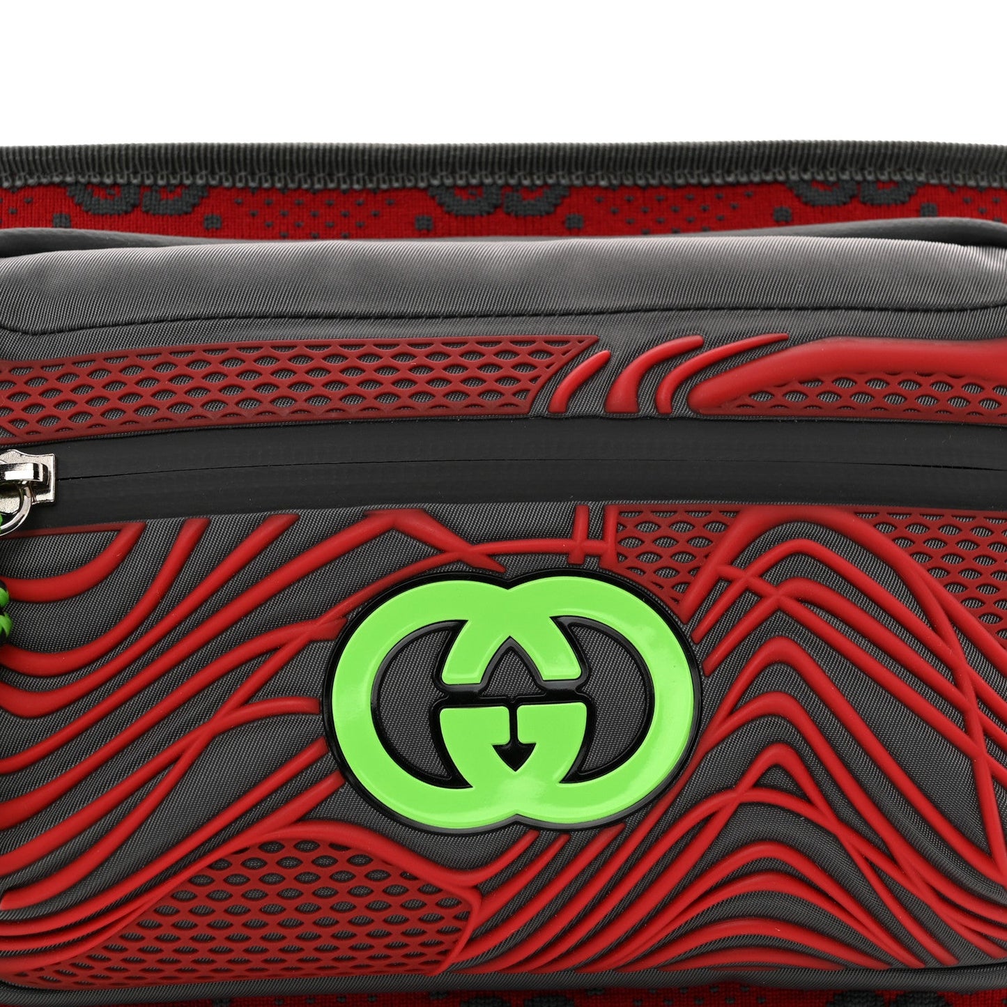 Jersey GG Monogram All Over Sporty Belt Bag Green Grey Multicolor