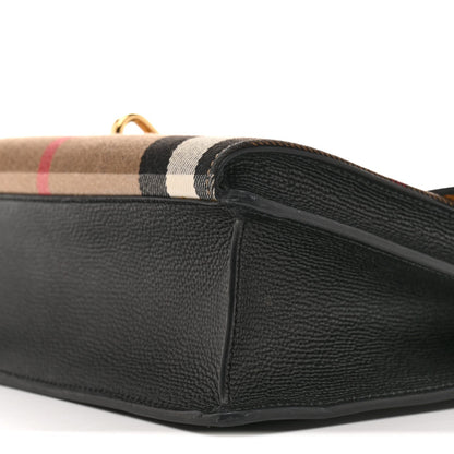 Derby Calfskin House Check Baby Macken Crossbody Bag Black