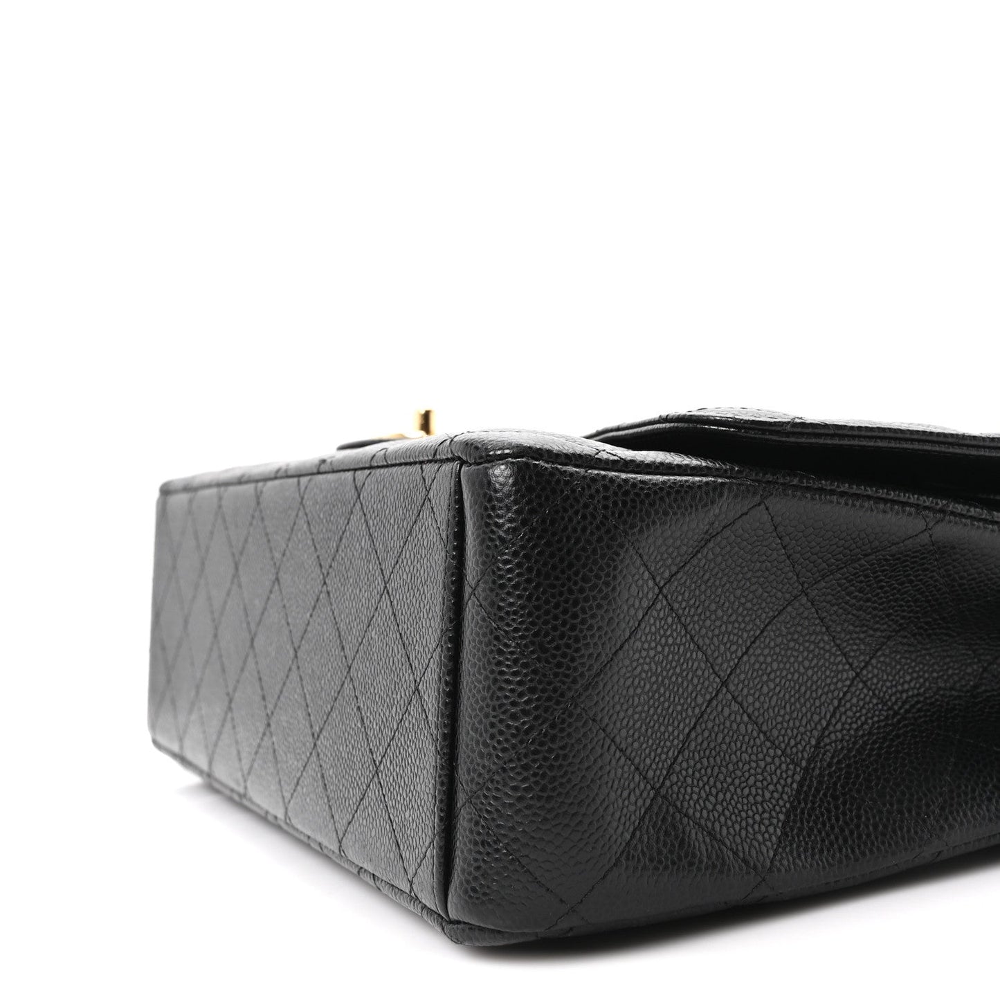 Caviar Quilted Maxi Double Flap Black