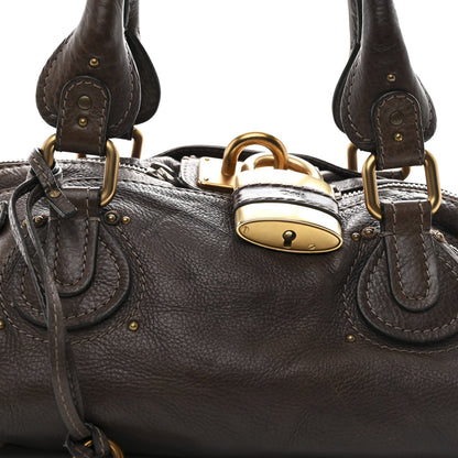 Calfskin Medium Paddington Satchel Chocolate