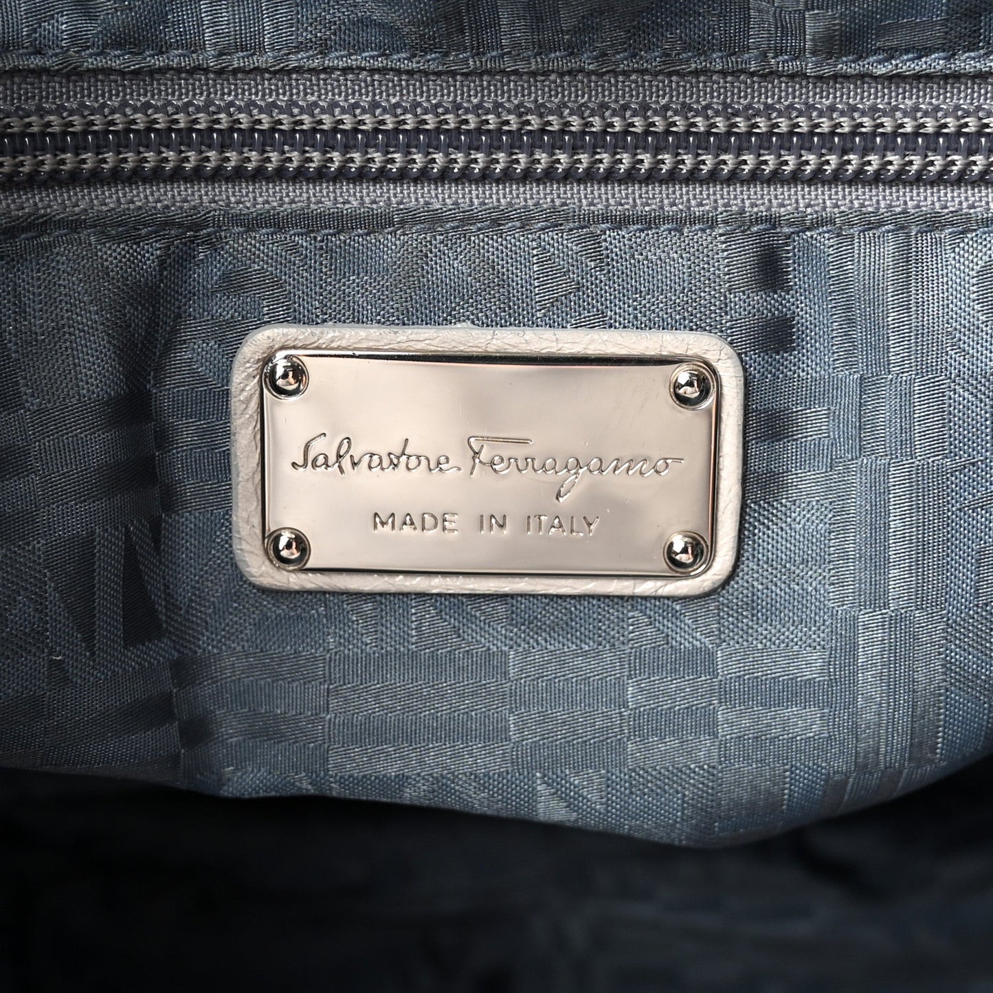 Calfskin Marisa Shoulder Bag Grey