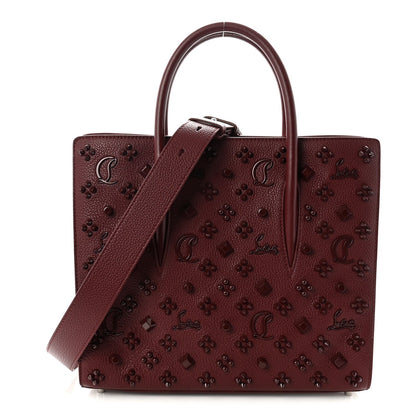 Calfskin Spikes Loubinthesky Medium Paloma Bordeaux