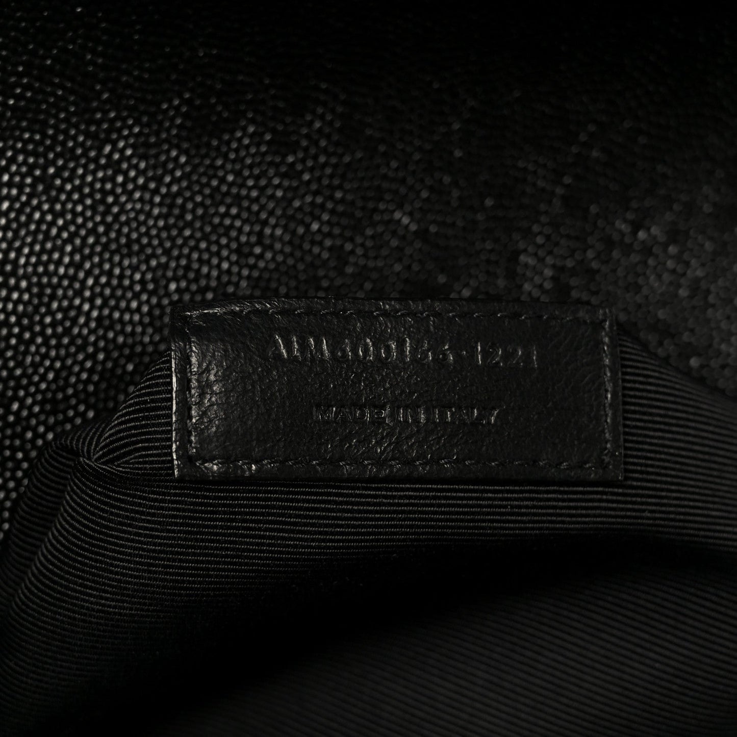 Grain De Poudre Textured Mixed Matelasse Large Triquilt Monogram Satchel Black