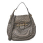 Guccissima Large New Pelham Satchel Grey
