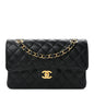 Caviar Quilted Small Double Flap Black