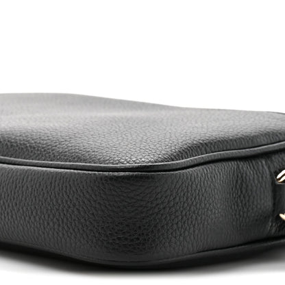 Pebbled Calfskin Shoulder Bag  Black