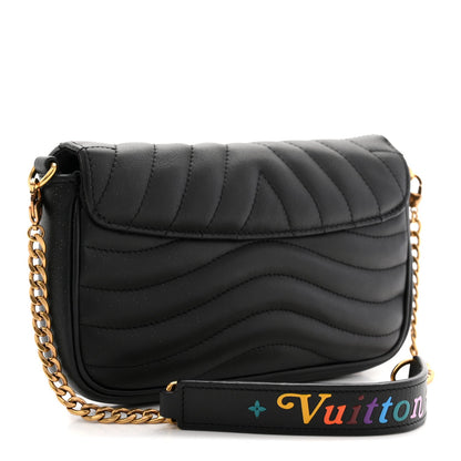 Calfskin New Wave Chain Pochette Black