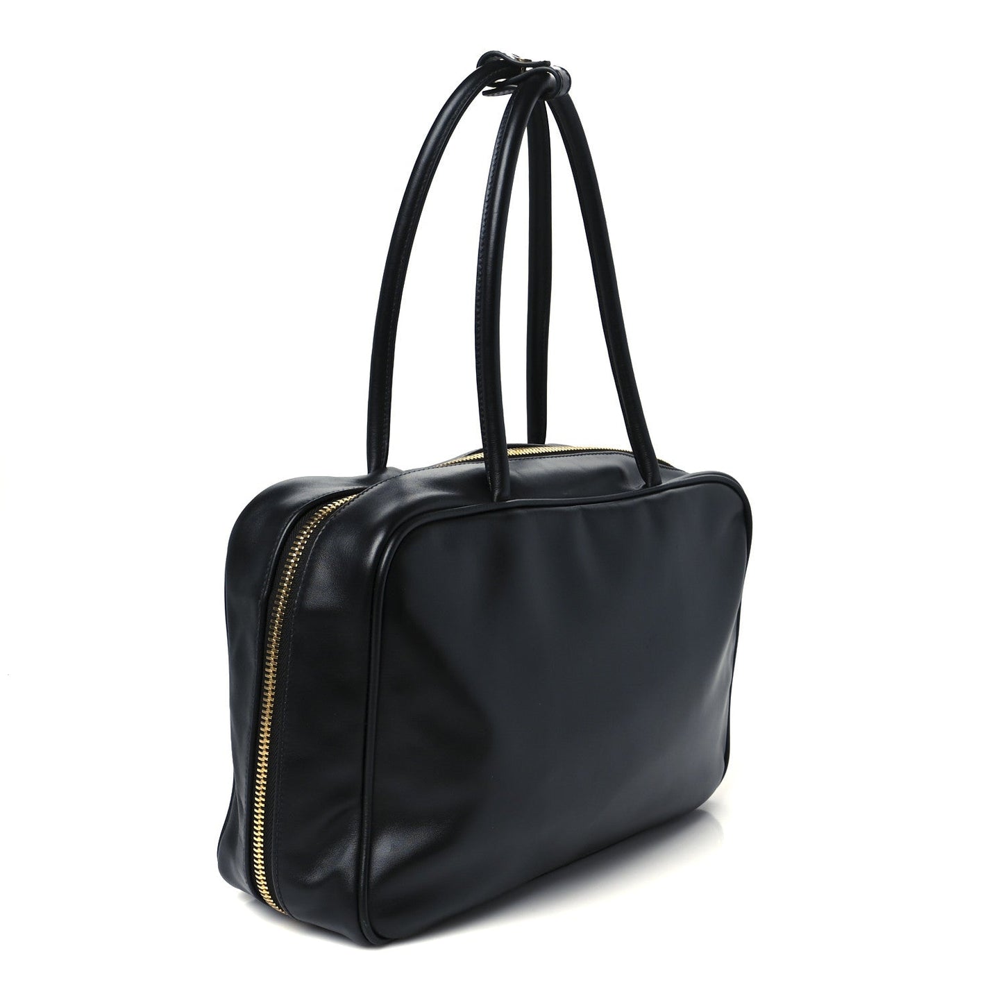 Soft Calf Softy Large Beau Top Handle Bag Black