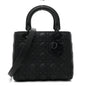 Ultra Matte Calfskin Cannage Medium Lady Dior Black