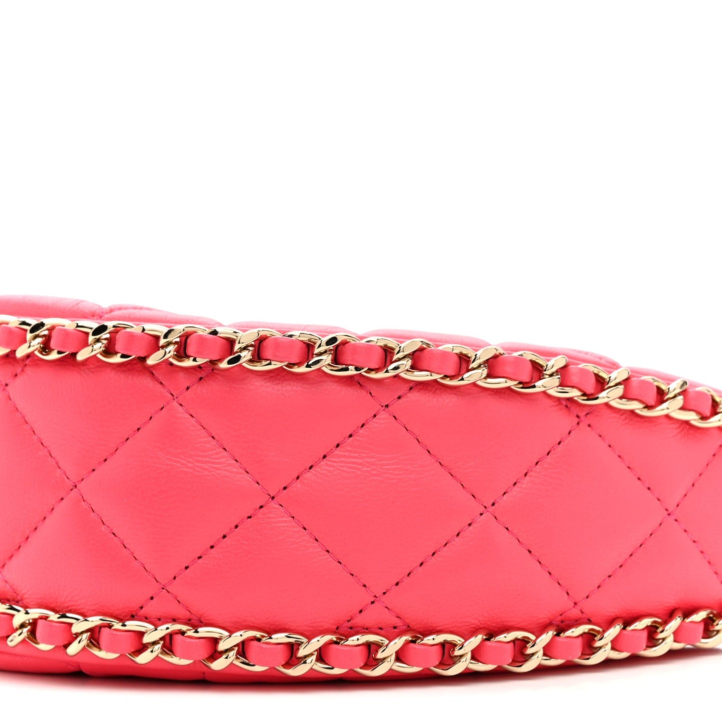 Lambskin Quilted Small Hobo Bag Pink