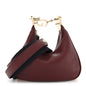 Aria Calfskin Web Small Attache Shoulder Bag Rosso Ancora