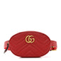 Calfskin Matelasse GG Marmont Belt Bag 85 34 Hibiscus Red