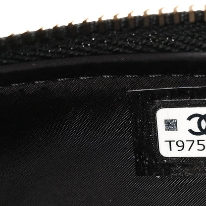 Velvet Effect Nylon Shiny Crumpled Calfskin Quilted Chanel 25 Clutch With Chain Black