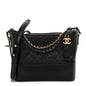 Aged Calfskin Quilted New Medium Gabrielle Hobo Black
