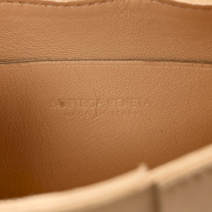 Lambskin Maxi Intrecciato Extra Mini Cassette Crossbody Bag Almond