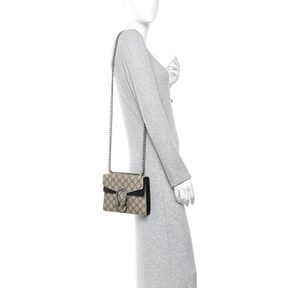GG Supreme Monogram Mini Dionysus Shoulder Bag Black