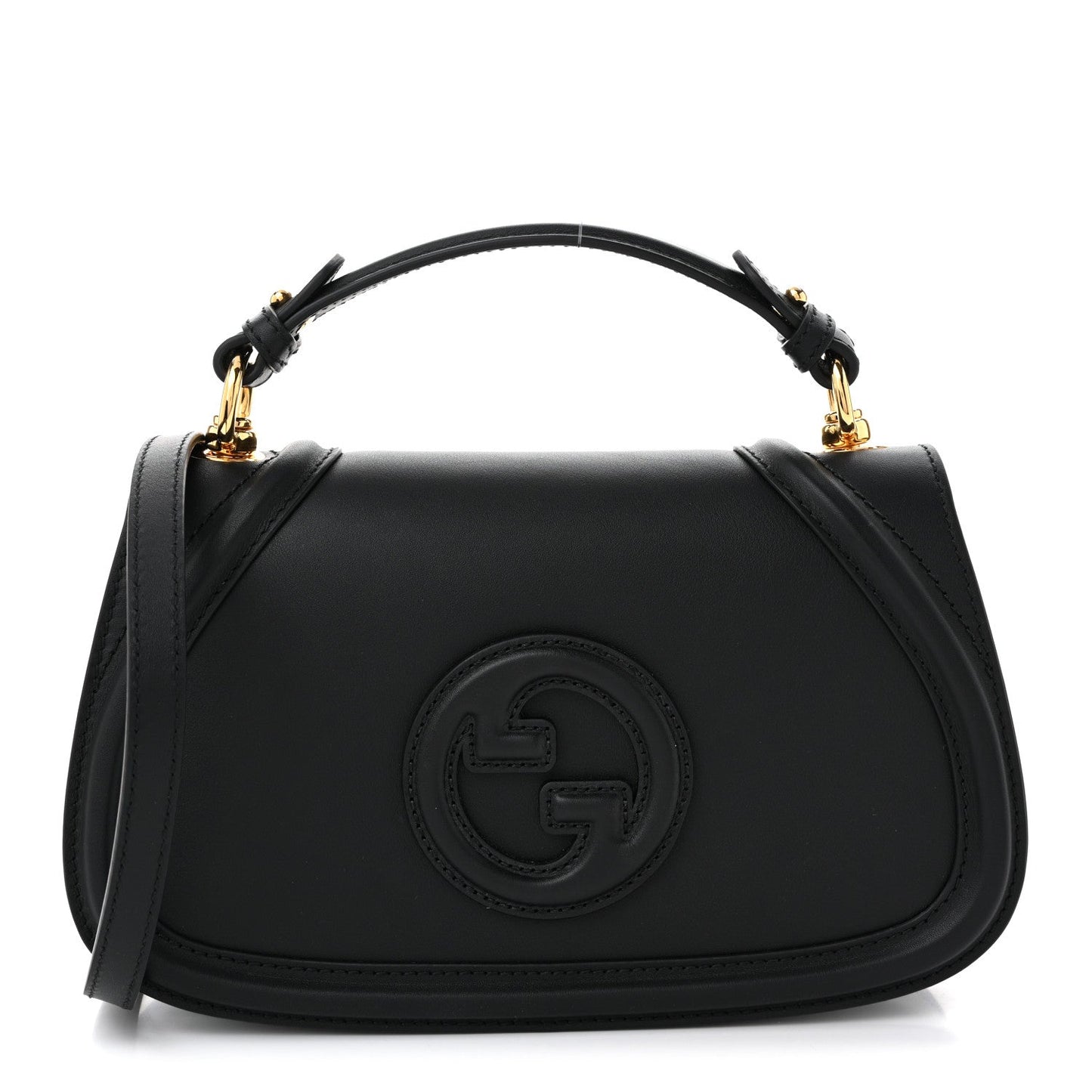 Roxy Calfskin Medium Blondie Top Handle Bag Black