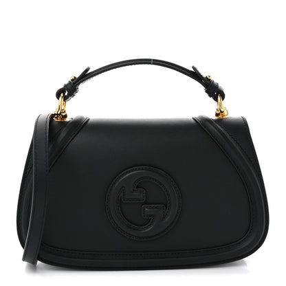 Roxy Calfskin Medium Blondie Top Handle Bag Black