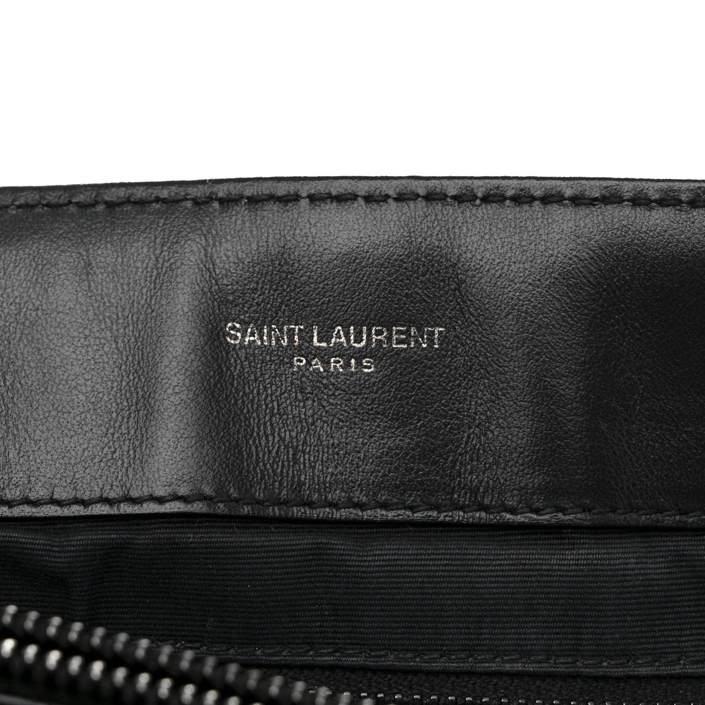 Calfskin Y Quilted Monogram Monochrome Large Loulou Chain Satchel Black