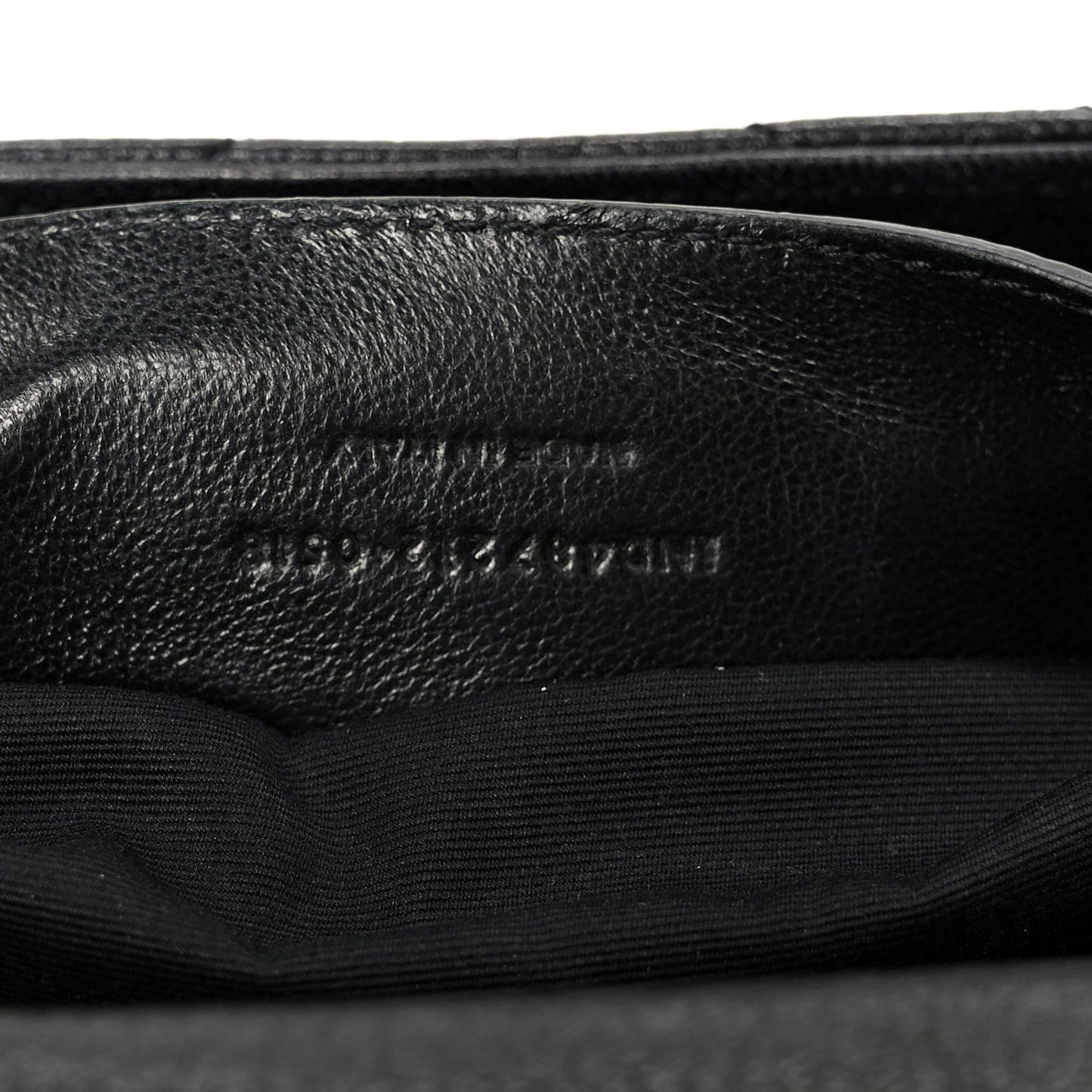 Sheepskin Matelasse Chevron Monogram Large College Satchel Black
