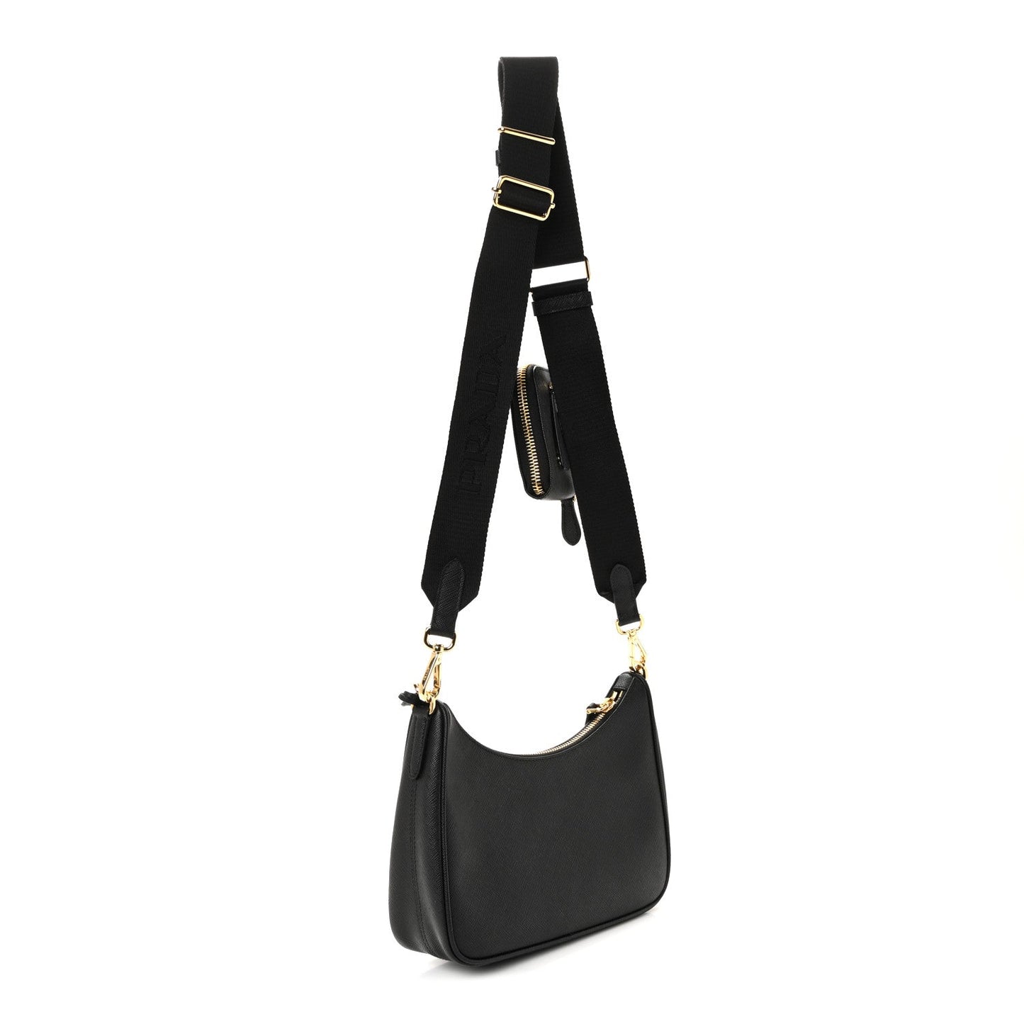 Saffiano Lux Re-Edition 2005 Shoulder Bag Black