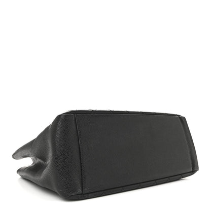 Caviar Quilted Grand Shopping Tote GST Black