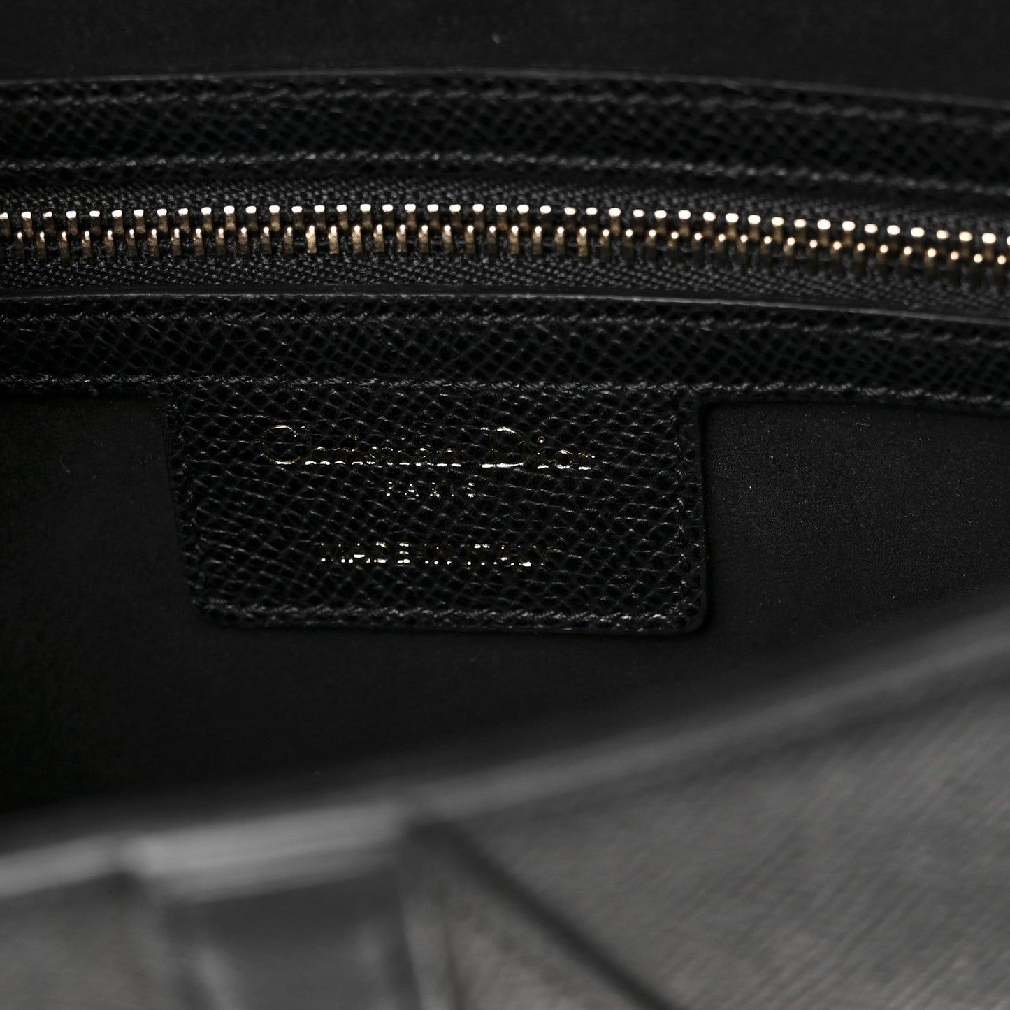 Grained Calfskin Saddle Bag Black