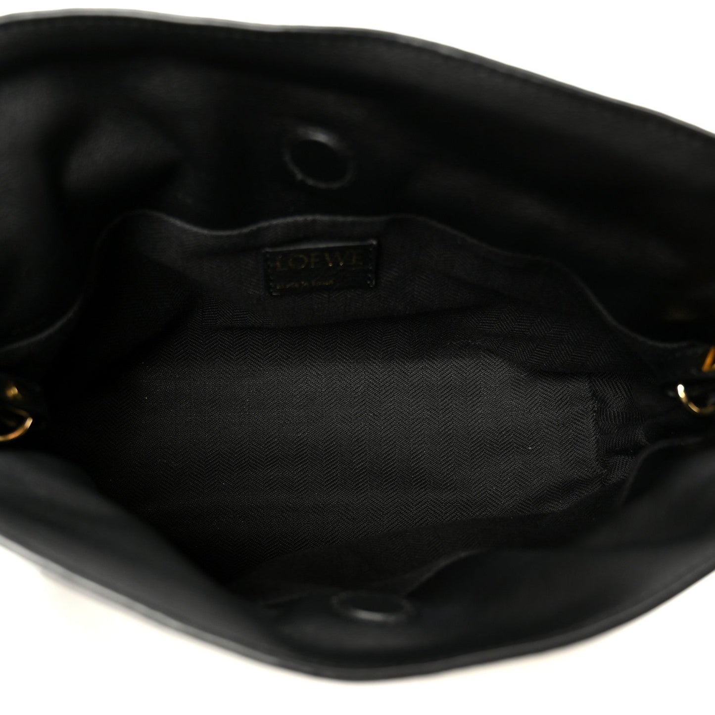 Jacquard Anagram Calfskin Mini Flamenco Knot Clutch Navy Black