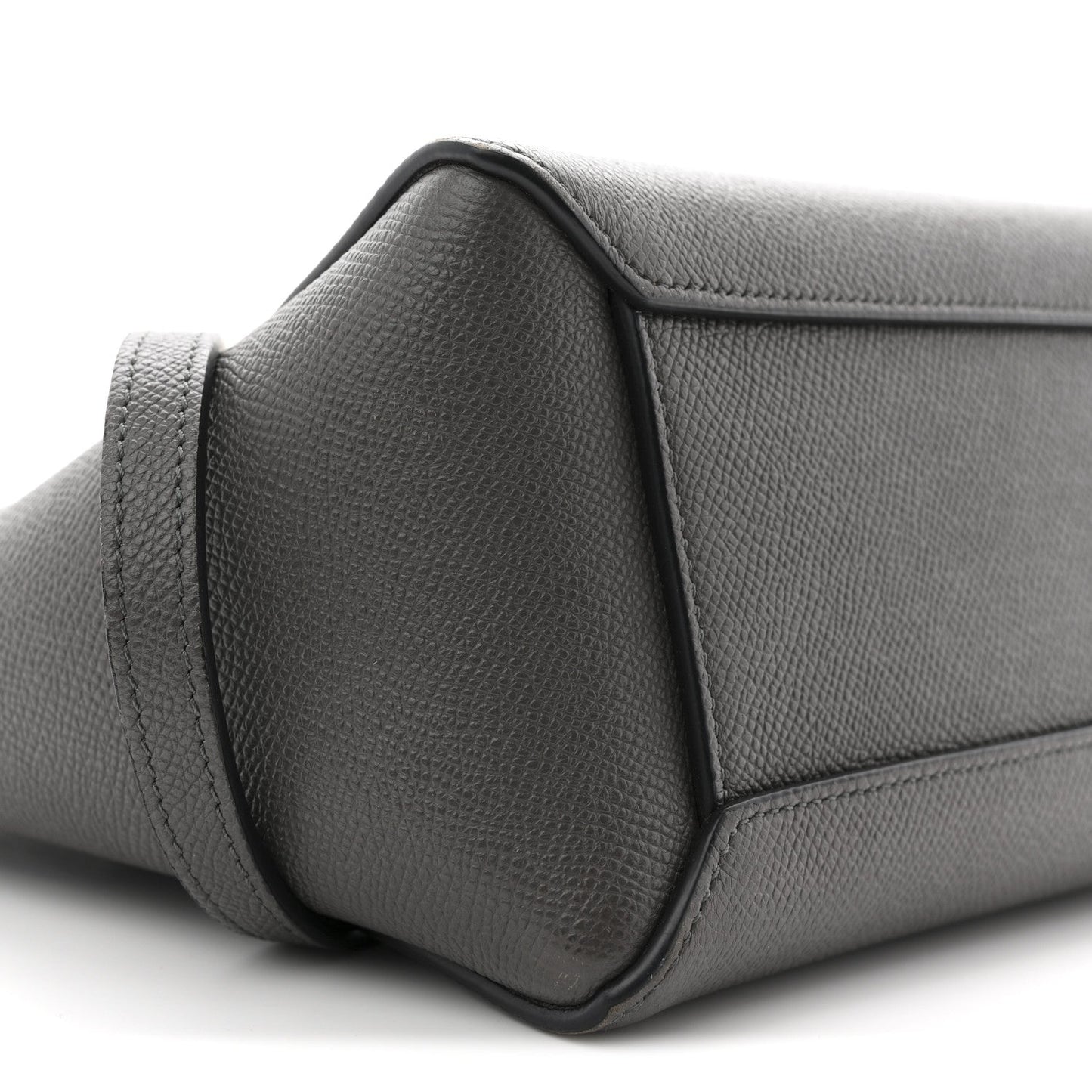Grained Calfskin Nano Belt Bag Grey