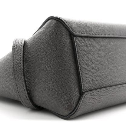 Grained Calfskin Nano Belt Bag Grey