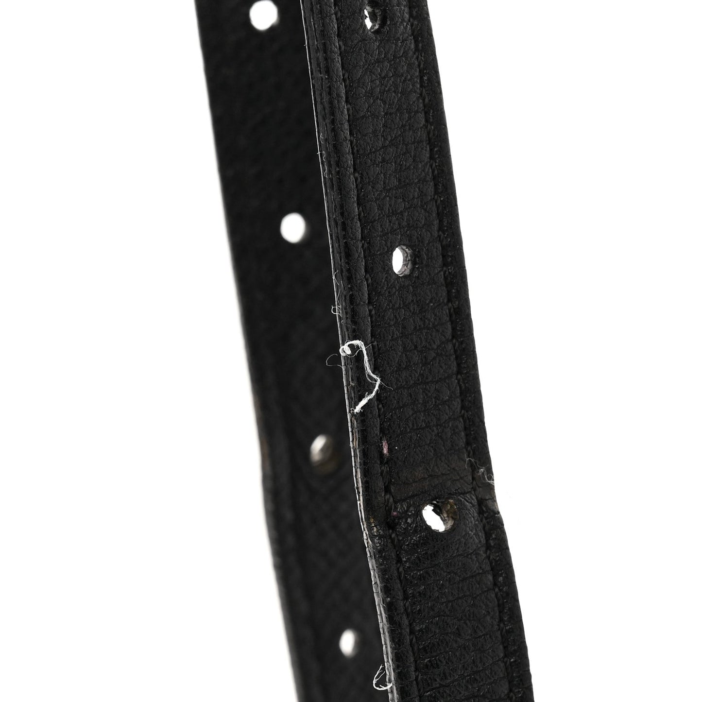 Grainy Calfskin House Check Small Canterbury Black