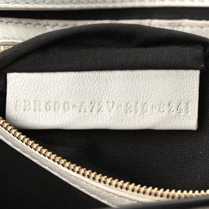 Nappa FF 1974 Embossed Baguette White
