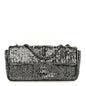 Sequin East West Flap Dark Silver