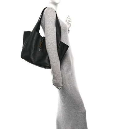 Grained Deerskin Bea Tote Black