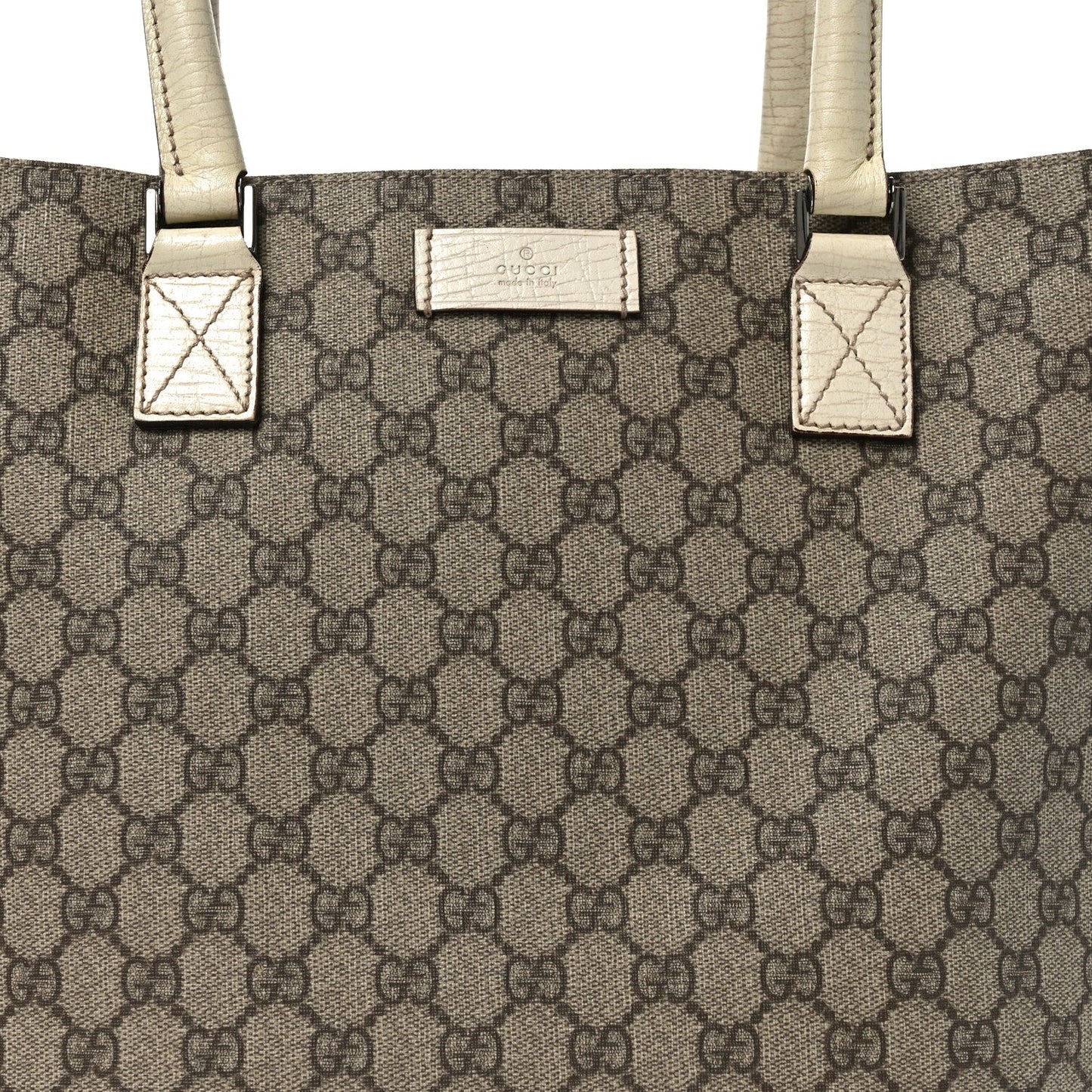 GG Plus Monogram Small Vertical Tote Off White