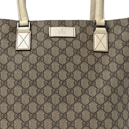 GG Plus Monogram Small Vertical Tote Off White