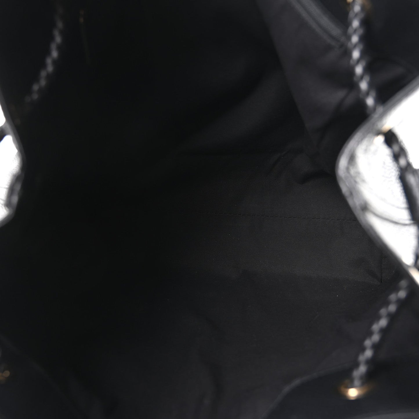 Calfskin Large Gifford Braided Handle Tote Black